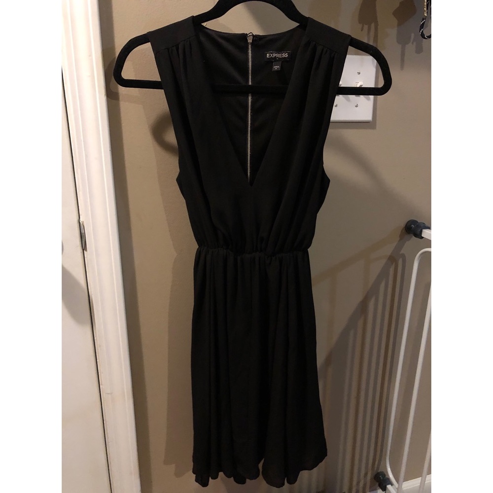 Express Cutout Back Black Dress